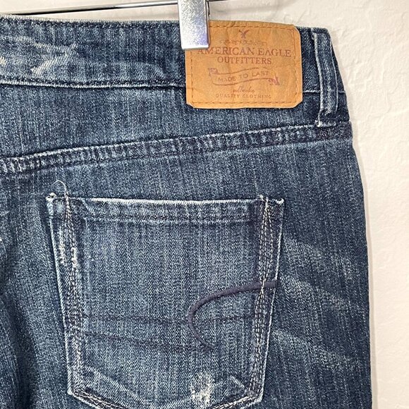 Vintage American Eagle Hipster Bootcut Dark Jeans Size 16 Long #40 - Picture 8 of 9